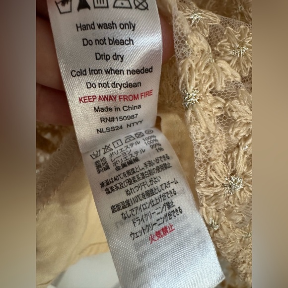 Noralee Mara Dress – Antique Daisy Champagne – Size 10 Girl - Picture 8 of 12